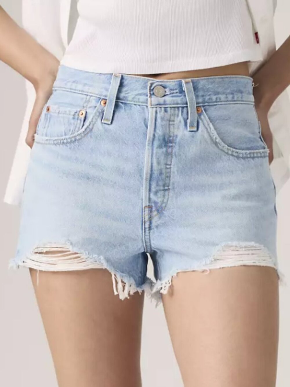 Levi Premium 501® Original Fit High-rise Women's Shorts | Size 25